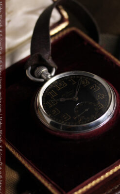 大英帝国時代 ベンソンの銀無垢アンティーク懐中時計 【1917年頃】黒文字盤-P2409-22