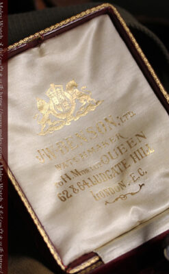 大英帝国時代 ベンソンの銀無垢アンティーク懐中時計 【1917年頃】黒文字盤-P2409-23