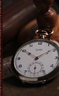 ショパール L.U.Cの上品な雰囲気ある銀無垢アンティーク懐中時計 【1920年頃】-P2410-1