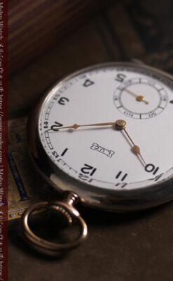 ショパール L.U.Cの上品な雰囲気ある銀無垢アンティーク懐中時計 【1920年頃】-P2410-16