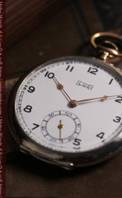 ショパール L.U.Cの上品な雰囲気ある銀無垢アンティーク懐中時計 【1920年頃】-P2410-17
