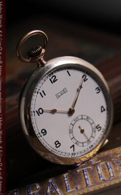 ショパール L.U.Cの上品な雰囲気ある銀無垢アンティーク懐中時計 【1920年頃】-P2410-18