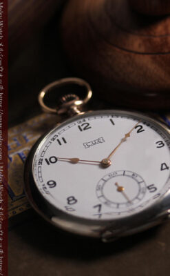 ショパール L.U.Cの上品な雰囲気ある銀無垢アンティーク懐中時計 【1920年頃】-P2410-4