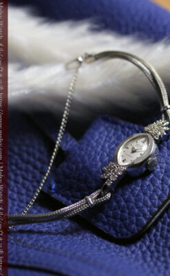 グリュエンのダイヤ装飾の美しい金無垢アンティーク腕時計 レディース 【1965年頃】-W1675-10