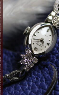 グリュエンのダイヤ装飾の美しい金無垢アンティーク腕時計 レディース 【1965年頃】-W1675-13