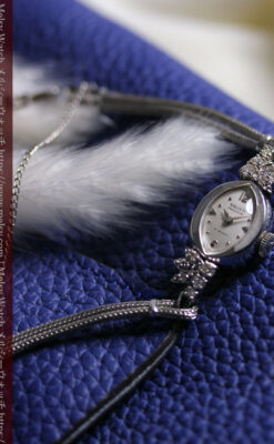 グリュエンのダイヤ装飾の美しい金無垢アンティーク腕時計 レディース 【1965年頃】-W1675-5