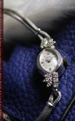 グリュエンのダイヤ装飾の美しい金無垢アンティーク腕時計 レディース 【1965年頃】-W1675-6