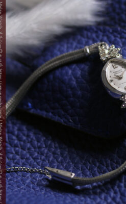 グリュエンのダイヤ装飾の美しい金無垢アンティーク腕時計 レディース 【1965年頃】-W1675-8