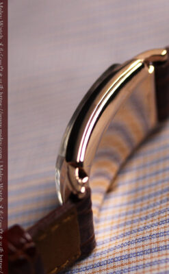 カーベックス グリュエンのアンティーク腕時計 ローズ色＆階段ラグ 【1941年頃】-W1676-15