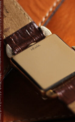 ロンジンのアンティーク金無垢腕時計 丸みのある昭和レトロ 【1949年頃】-W1677-11