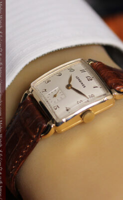 ロンジンのアンティーク金無垢腕時計 丸みのある昭和レトロ 【1949年頃】-W1677-14