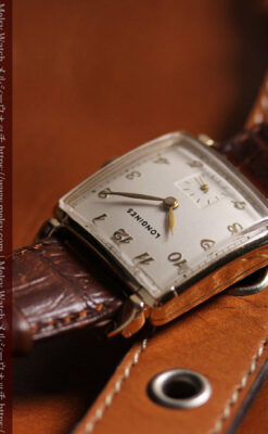 ロンジンのアンティーク金無垢腕時計 丸みのある昭和レトロ 【1949年頃】-W1677-4