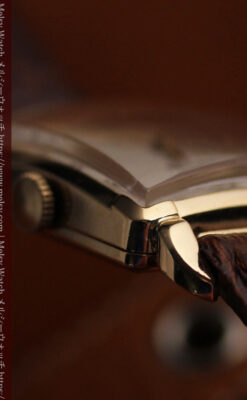 ロンジンのアンティーク金無垢腕時計 丸みのある昭和レトロ 【1949年頃】-W1677-5