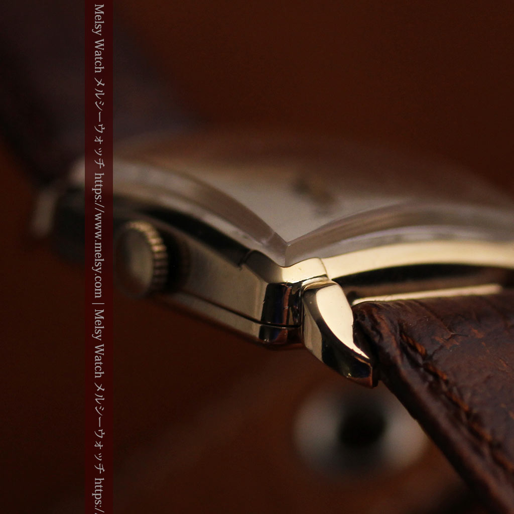 ロンジンのアンティーク金無垢腕時計 丸みのある昭和レトロ 【1949年頃】-W1677-5