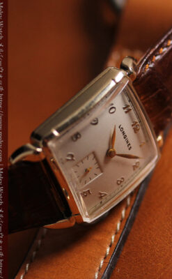 ロンジンのアンティーク金無垢腕時計 丸みのある昭和レトロ 【1949年頃】-W1677-7