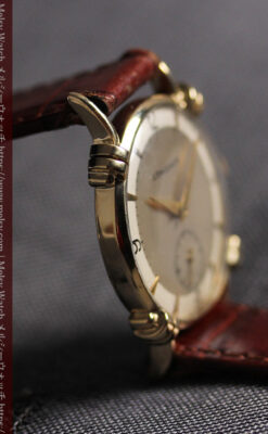 ロンジンのアンティーク金無垢腕時計 【1949年頃】結び目ラグ・ツートーン-W1680-11