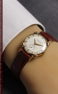 ロンジンのアンティーク金無垢腕時計 【1949年頃】結び目ラグ・ツートーン-W1680-16