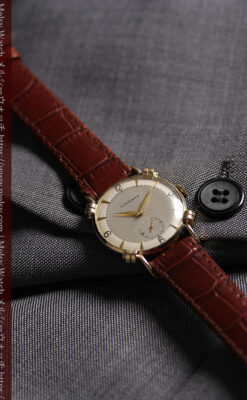 ロンジンのアンティーク金無垢腕時計 【1949年頃】結び目ラグ・ツートーン-W1680-9