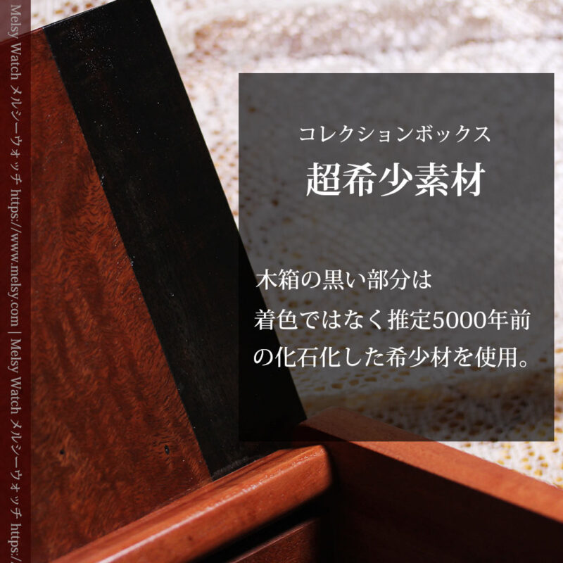 推定5000年前の希少材を使った木製のコレクションボックス 作家の特別製作品-A0333-0