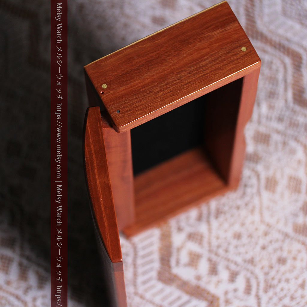 レッドガムの美しい模様と囲い枠 手作り木製コレクションボックス・木箱-A0334-13