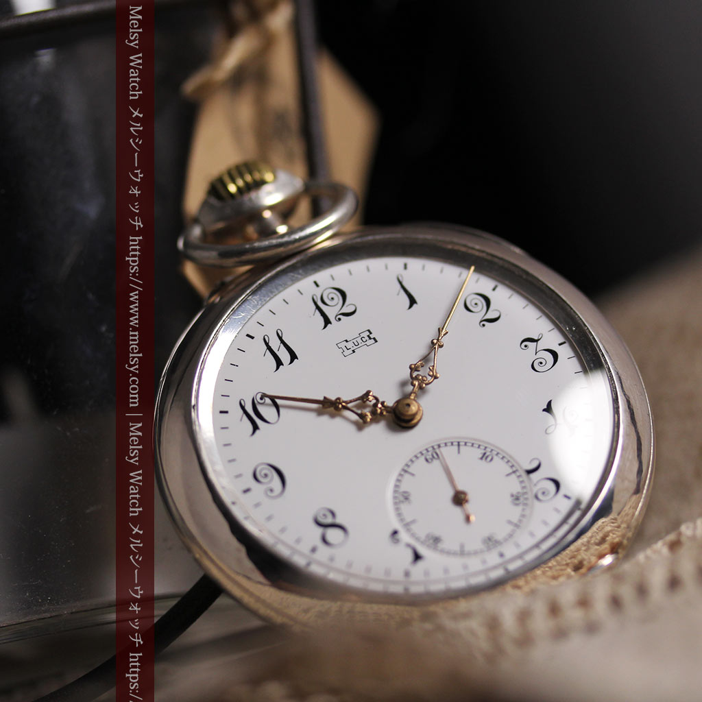 ショパール L.U.C 銀無垢アンティーク懐中時計 【1910年頃】LUCウォッチ-P2411-6