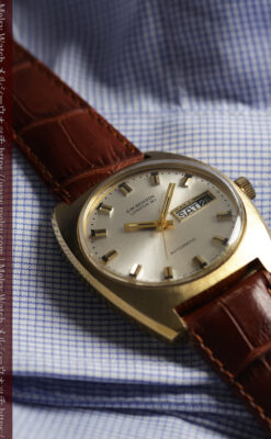 英国ベンソンの昭和レトロなカレンダー付自動巻き腕時計 【1970年頃】-W1682-3