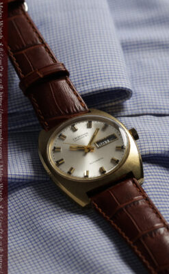 英国ベンソンの昭和レトロなカレンダー付自動巻き腕時計 【1970年頃】-W1682-4