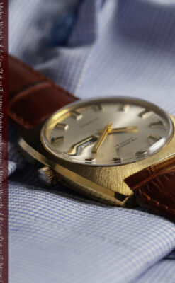 英国ベンソンの昭和レトロなカレンダー付自動巻き腕時計 【1970年頃】-W1682-9