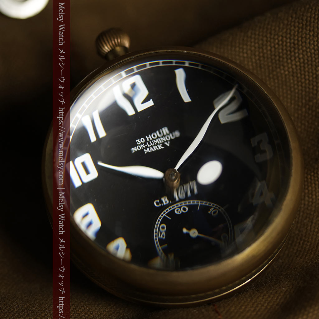 ゼニスの英国空軍の軍用懐中時計 MARK V 特殊球体ケース【1925年頃】360g-P2412-1