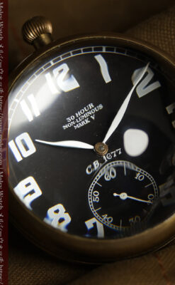 ゼニスの英国空軍の軍用懐中時計 MARK V 特殊球体ケース【1925年頃】360g-P2412-13