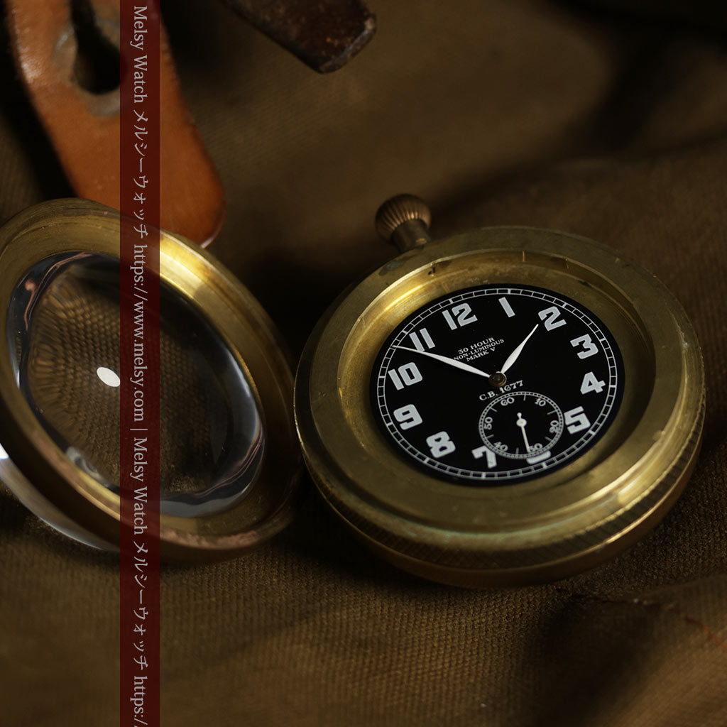 ゼニスの英国空軍の軍用懐中時計 MARK V 特殊球体ケース【1925年頃】360g-P2412-14