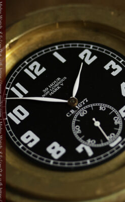 ゼニスの英国空軍の軍用懐中時計 MARK V 特殊球体ケース【1925年頃】360g-P2412-16