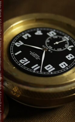 ゼニスの英国空軍の軍用懐中時計 MARK V 特殊球体ケース【1925年頃】360g-P2412-17