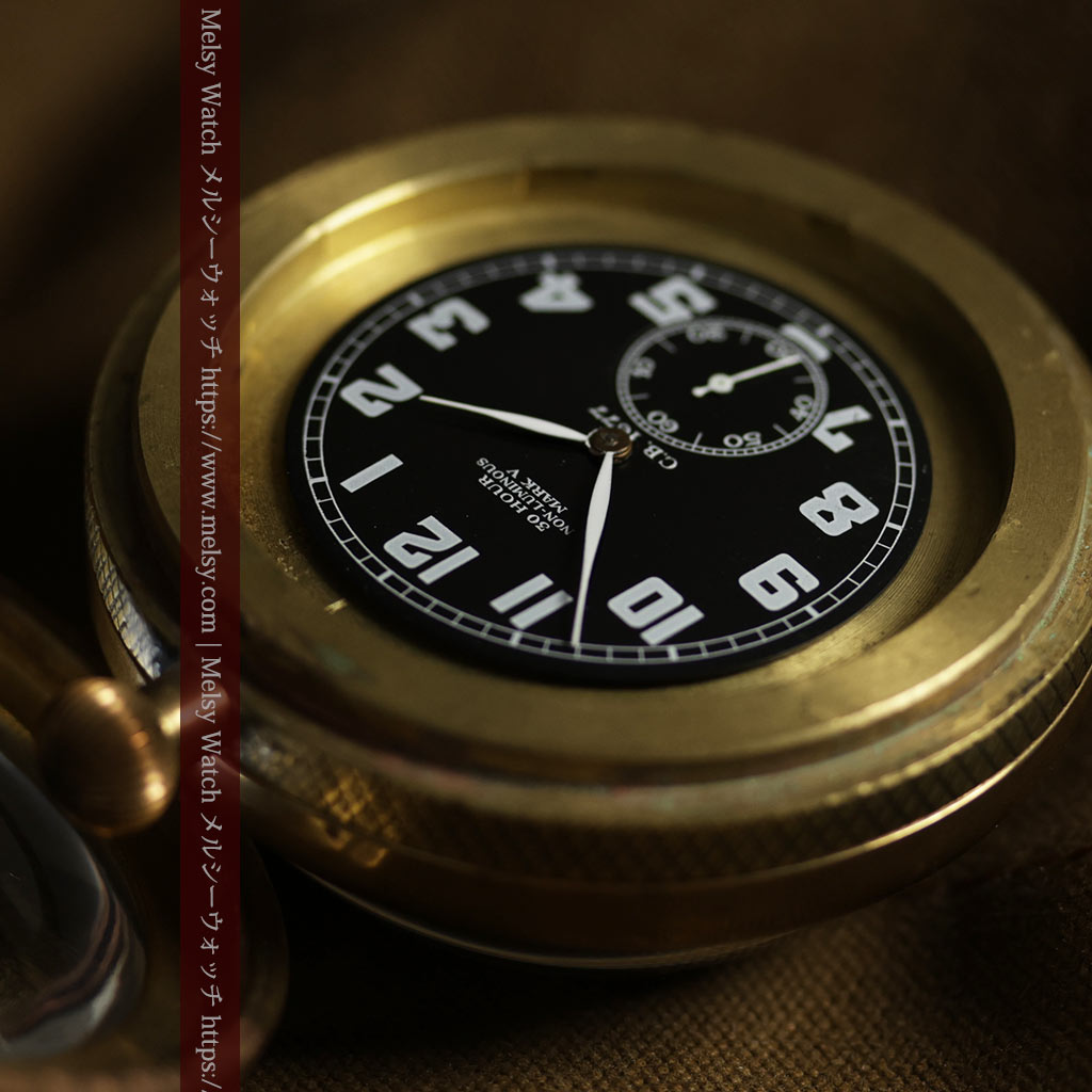 ゼニスの英国空軍の軍用懐中時計 MARK V 特殊球体ケース【1925年頃】360g-P2412-17