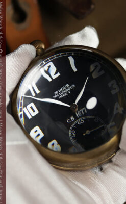 ゼニスの英国空軍の軍用懐中時計 MARK V 特殊球体ケース【1925年頃】360g-P2412-18