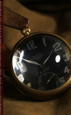 ゼニスの英国空軍の軍用懐中時計 MARK V 特殊球体ケース【1925年頃】360g-P2412-24
