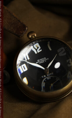 ゼニスの英国空軍の軍用懐中時計 MARK V 特殊球体ケース【1925年頃】360g-P2412-25