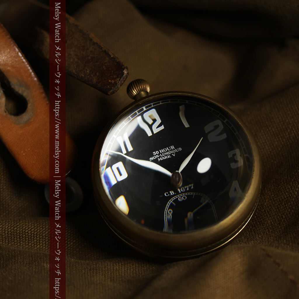 ゼニスの英国空軍の軍用懐中時計 MARK V 特殊球体ケース【1925年頃】360g-P2412-25