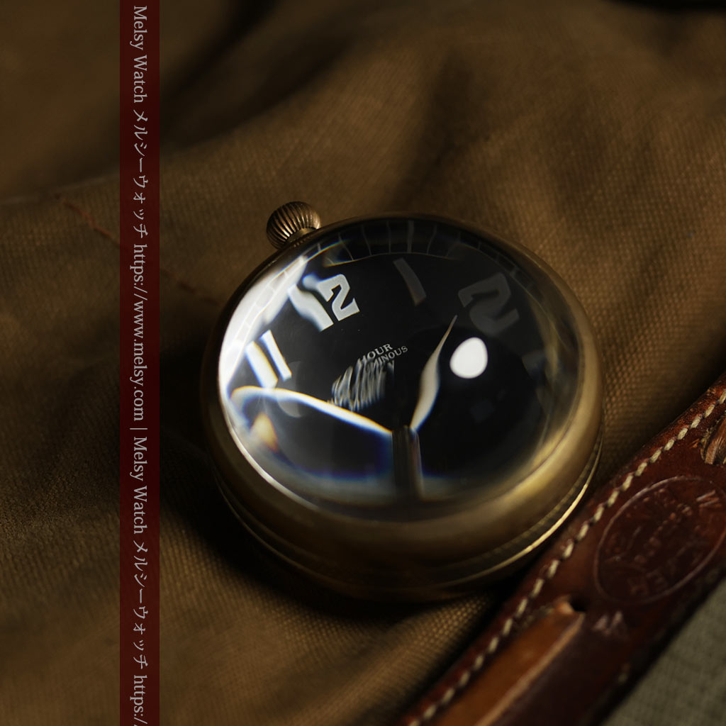 ゼニスの英国空軍の軍用懐中時計 MARK V 特殊球体ケース【1925年頃】360g-P2412-4