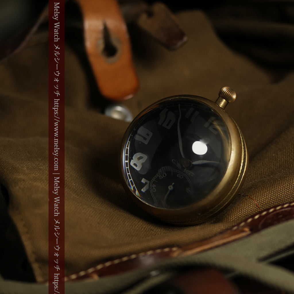 ゼニスの英国空軍の軍用懐中時計 MARK V 特殊球体ケース【1925年頃】360g-P2412-7