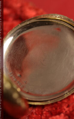 ロンジン 古典的な楽器が並ぶ音楽に携わる方のための金無垢アンティーク懐中時計 【1901年製】箱付き-P2413-22