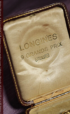 ロンジン 豪華で綺麗な装飾の18金無垢アンティーク懐中時計 【1927年製】箱付き-P2415-23