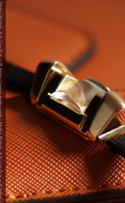 オメガ 18金アンティーク腕時計 超立体デザインとルビーの文字盤 【1940年頃】レディース-W1684-16