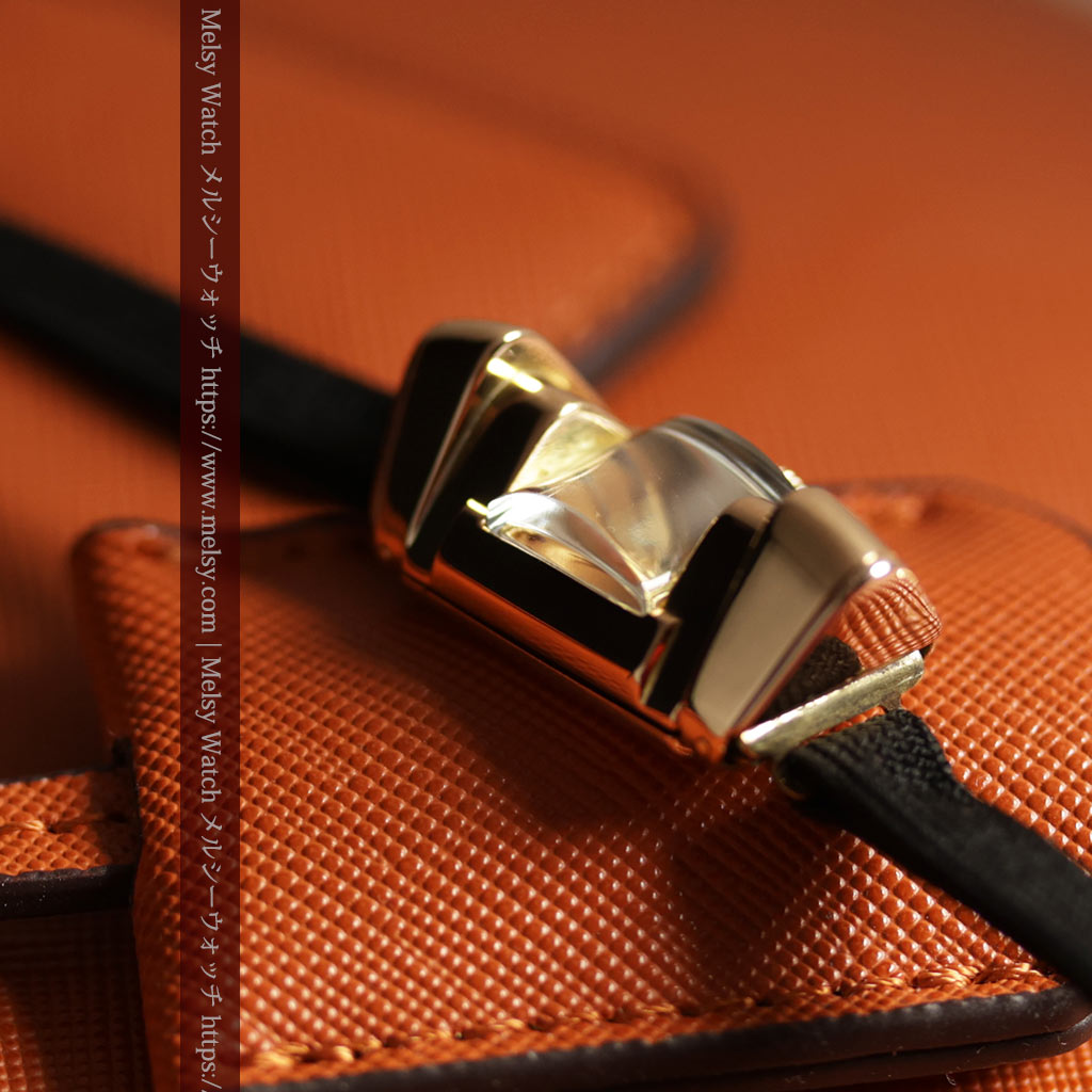 オメガ 18金アンティーク腕時計 超立体デザインとルビーの文字盤 【1940年頃】レディース-W1684-16