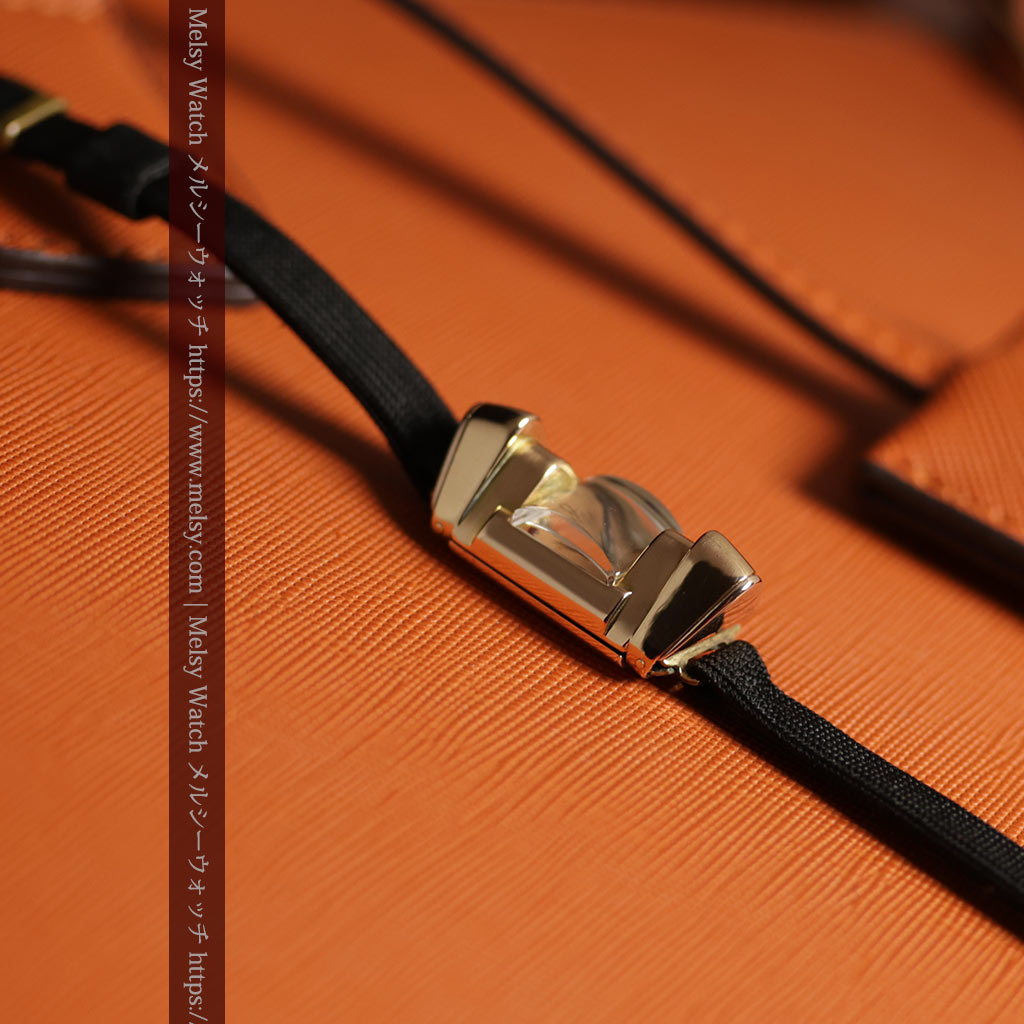 オメガ 18金アンティーク腕時計 超立体デザインとルビーの文字盤 【1940年頃】レディース-W1684-17