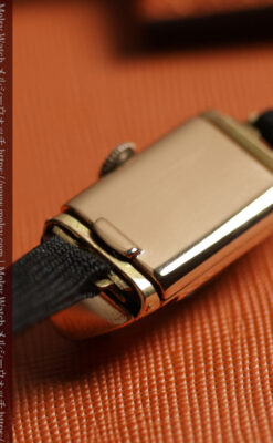 オメガ 18金アンティーク腕時計 超立体デザインとルビーの文字盤 【1940年頃】レディース-W1684-19