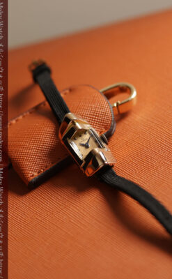 オメガ 18金アンティーク腕時計 超立体デザインとルビーの文字盤 【1940年頃】レディース-W1684-3