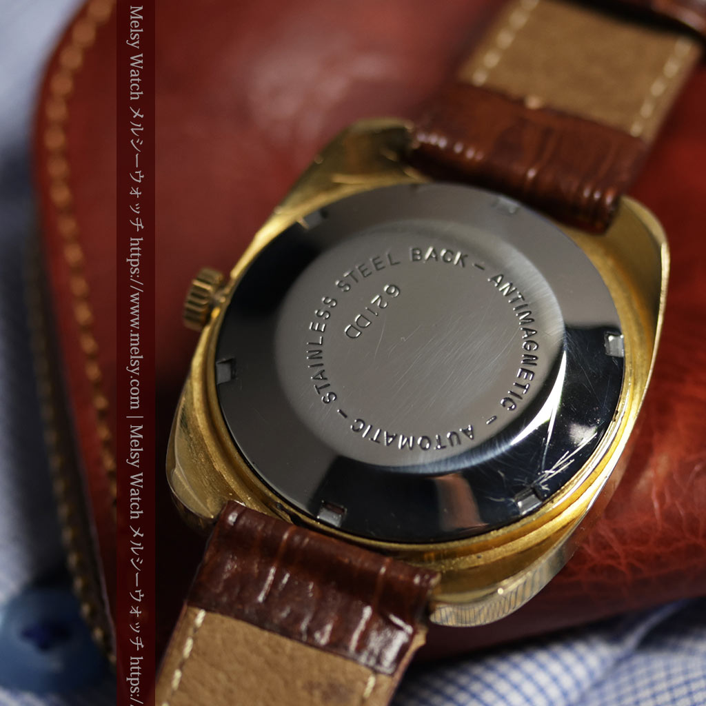 英国ベンソン 個性あるぷっくりと厚みのある自動巻き腕時計 【1970年頃】-W1686-12