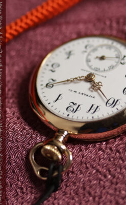 ティファニーの小さな14金無垢アンティーク懐中時計 【1902年製】ネックレス＆腕時計-P2416-13