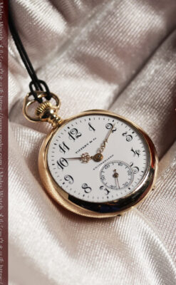 ティファニーの小さな14金無垢アンティーク懐中時計 【1902年製】ネックレス＆腕時計-P2416-20